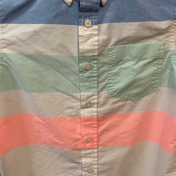 Cat & Jack Boy’s Striped Long Sleeve Button Up Shirt EUC - Picture 10 of 15